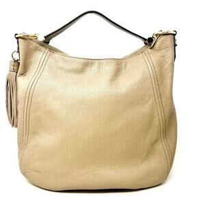 Michael Kors Frances Large Shoulder Bag in Dark Taupe Leather NEW w/ TAG